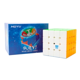 Kostka 4x4x4 MoYu AoSu V7 Single-Track Magnetic Stickerless